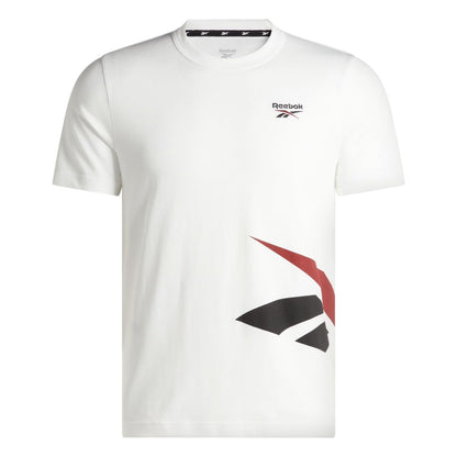Reebok Playera Deportiva para Hombre, Algodón - M - Blanco
