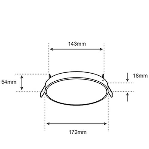 Tecnolite - Downlight LED Empotrable, Bote Integral 12 cm o Sobreponer 9 W, Luz de Día, No atenuable