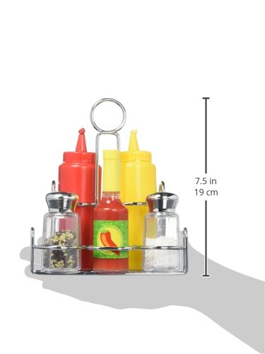 Melissa & Doug ¡Juguemos de Casita! Condimentos de Juguete, Juego de Imitación, Organizador Resistente de Metal, Efectos de Sonido Realistas, 6 Piezas