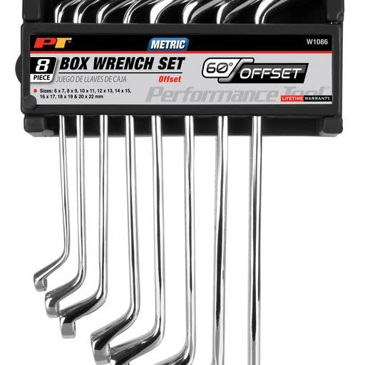 Performance Tool Juego de 8 Llaves Métricas de Compensación de Acero Cromo Vanadio W1086
