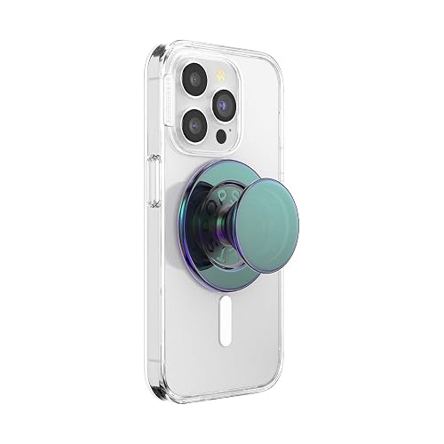PopSockets - Empuñadura para teléfono MagSafe con Soporte, Soporte magnético, Parte Superior Intercambiable, sujeción Segura para iPhone MagSafe, teléfono y Tablet, visualización Nocturna