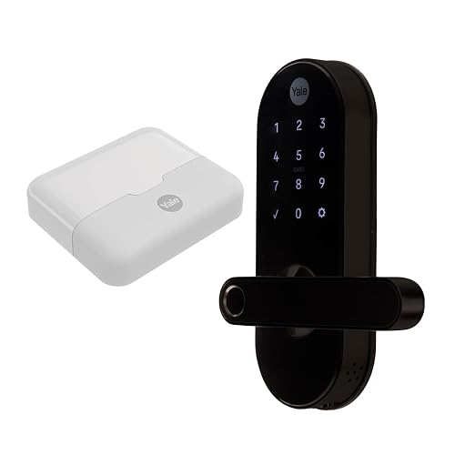 Yale cerradura eléctrica ymc420 negro con hub para exteriores