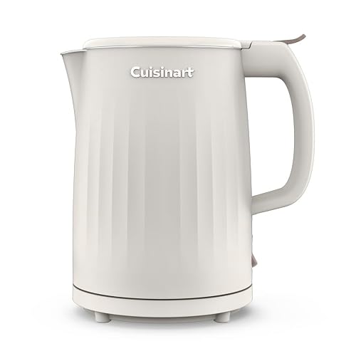 Cuisinart Hervidor Eléctrico Soho 1 L Acero Inoxidable | Construcción interior de doble pared con acero inoxidable, Exterior frío al tacto. Ebullición rápida, Apagado automático