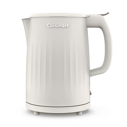 Cuisinart Hervidor Eléctrico Soho 1 L Acero Inoxidable | Construcción interior de doble pared con acero inoxidable, Exterior frío al tacto. Ebullición rápida, Apagado automático