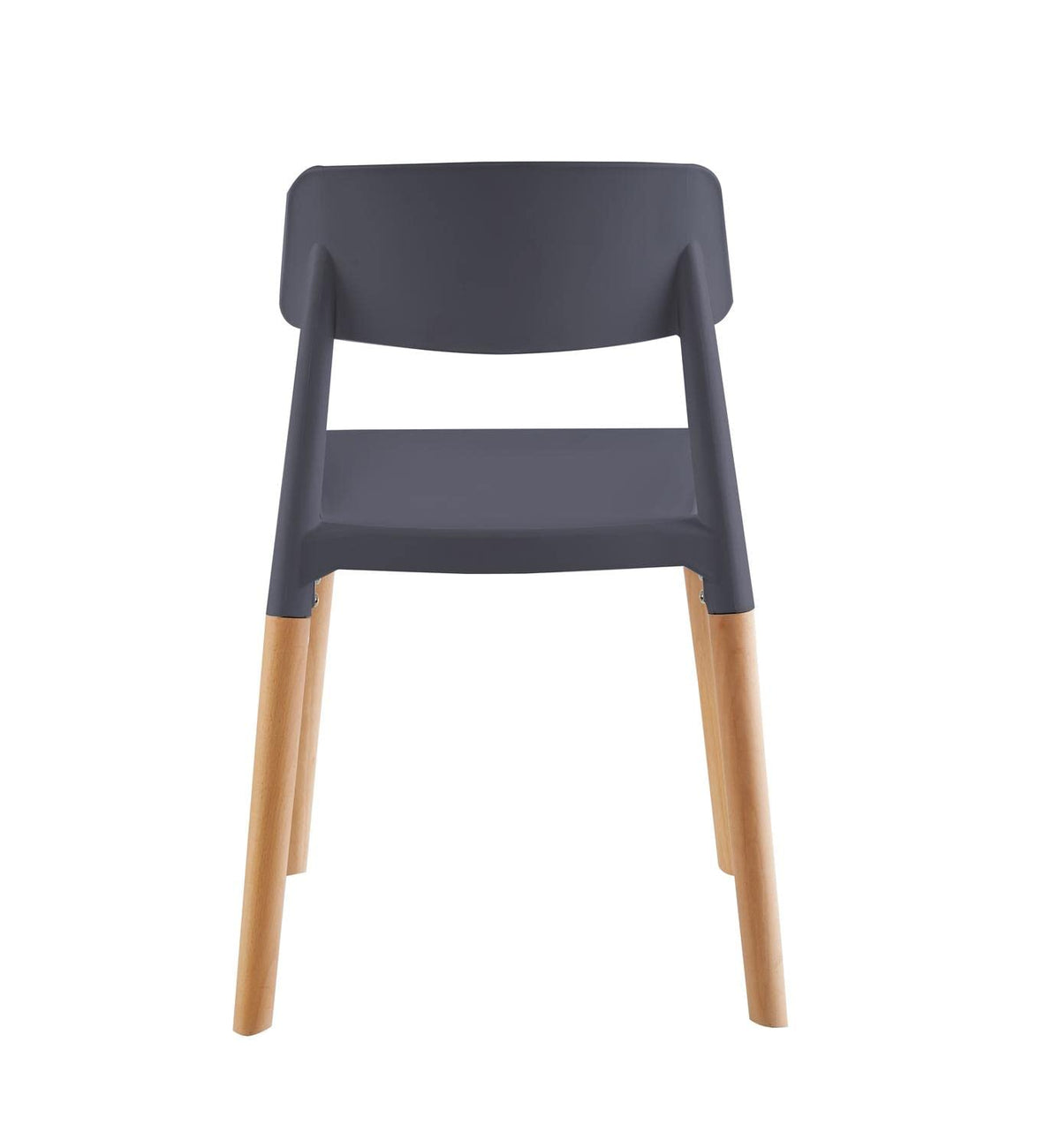 Midtown Concept 4 Sillas Eames de Comedor Estocolmo con Patas de Madera, Estilo nórdico Grey - 42.5 CM X 50.5 CM X 75.5 CM