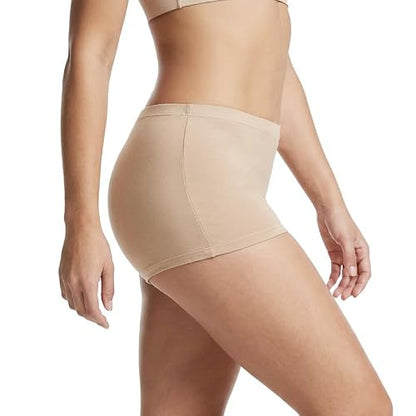 BODYcontrol Calzones de Mujer Algodón Corte Boxer Pack, Boxers Boyshorts Suaves, Ropa Interior Mujer Lencería Dama Bragas Pantaletas Panties Stretch Básicos Confort Set Diario 2911