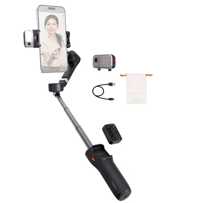 Hohem iSteady V3 Estabilizador para Celular, Gimbal 3 Ejes con AI Tracking sin App, Luz Ajustable, Control Remoto, Selfie Stick, Trípode, iPhone Android, Vlog TikTok Youtube, Negro