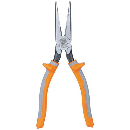 Klein Tools 1005RINS - Alicates aislados, fabricados en Estados Unidos, herramienta de corte y prensado para cables y conectores aislados y no aislados de 10 a 22 AWG, nominal de 1000 V - 1 pieza - Cortadores de nariz larga