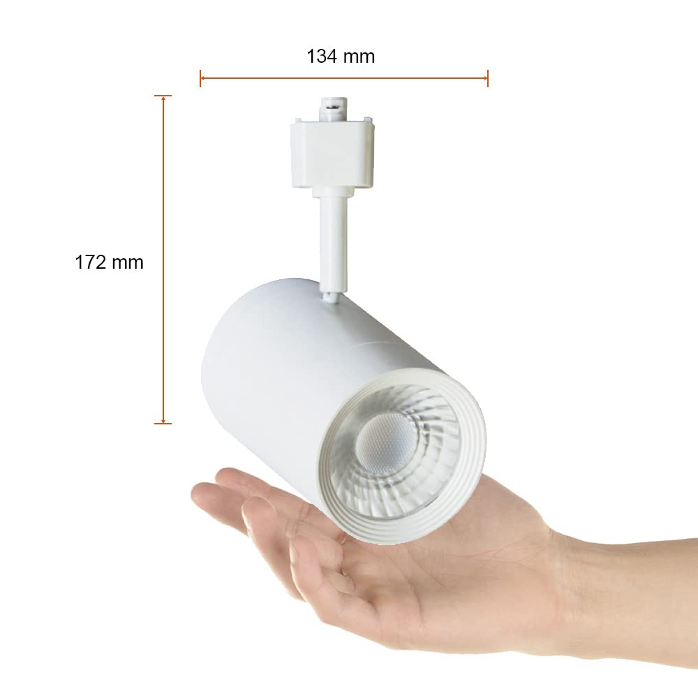 Tecnolite Lámpara de interior Spot LED para riel, 22 W, Luz suave cálida