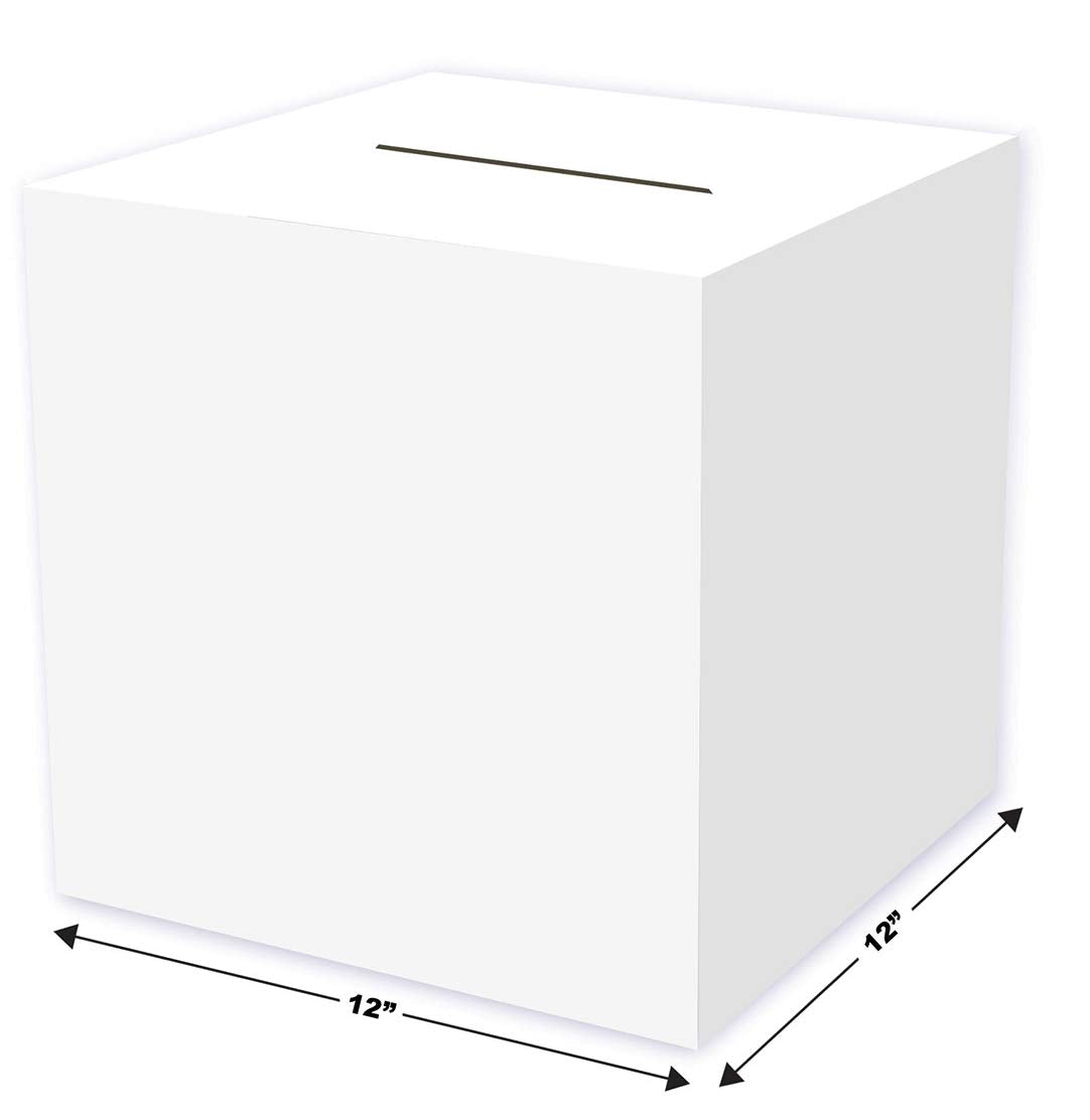 Beistle 50359 All-Purpose "Receiving-Box", 12 by 12-Inch, white