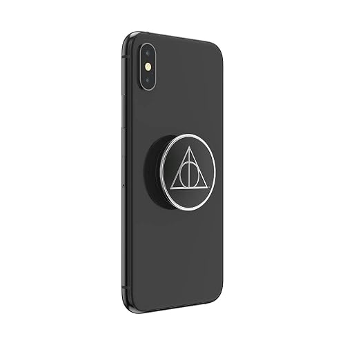 PopSockets PopGrip - Soporte expandible y Agarre con una Parte Superior Intercambiable para teléfonos Inteligentes y tabletas, Esmalte Reliquias de la Muerte