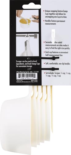 OXO Good Grips 5 piezas de tazas medidoras de plástico y espátula de pastelería