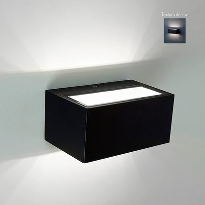 Tecnolite Lámpara de Exterior LED para Sobreponer HLED-370/N, 9 W, Luz Blanca Neutra, Negro