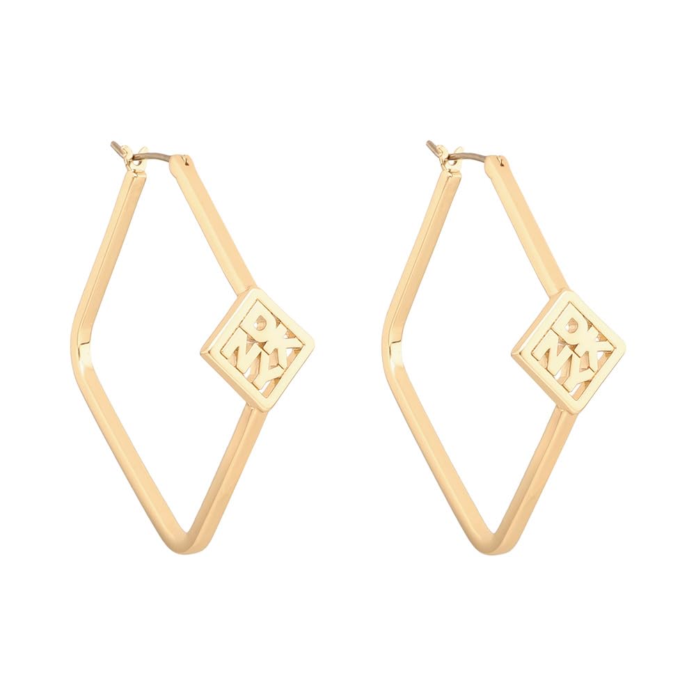 DKNY Aretes Dorado Irregular | Para mujer, par, asimétrico, metal, cierre tipo poste