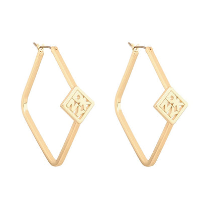 DKNY Aretes Dorado Irregular | Para mujer, par, asimétrico, metal, cierre tipo poste