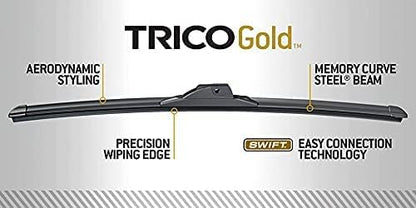 TRICO Gold Juego de 2 Limpiaparabrisas de Repuesto 18-2619, 66 cm + 48 cm, Super Premium