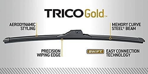 TRICO Gold™ 24 + 20 pulgadas Paquete de 2 Limpiaparabrisas de Repuesto para Vehículo (18-2420) Visibilidad Superior en Carretera con Fácil Instalación Todo Clima Súper Premium