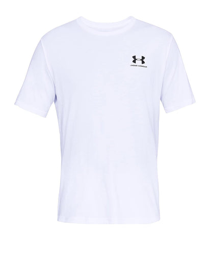 Under Armour Sportstyle Left Chest Camiseta de Entrenamiento para Hombre - Blanco (White - Black - 100) - 3X-Grande Alto