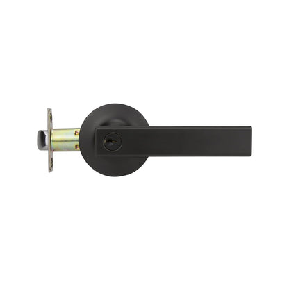 Phillips Manija Cipres Recámara Negro | Cerradura Tubular Anti Tarjeta | Acabado Negro Mate Premium | Puertas 35-45mm | Incluye Llaves y Garantía