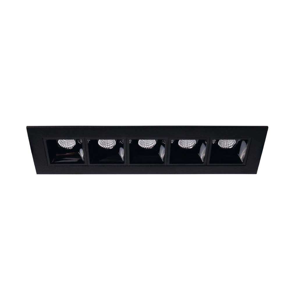 Tecnolite Lámpara LED de Techo Empotrado, 17 W, Luz Cálida Suave 3 000 k, Color Negro, 100 - 240 Volts, Downlight LED