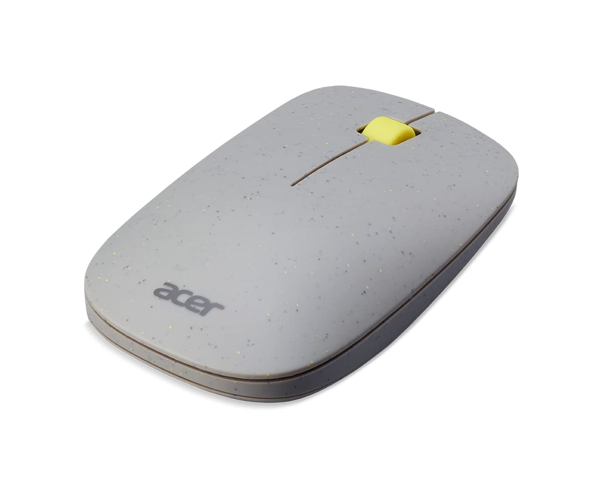 acer Vero Mouse de 3 Botones | 2.4 GHz inalámbrico | 1200 dpi | Fabricado con Material Reciclado postconsumo (PCR) | Certificado Funciona con Chromebook | Gris
