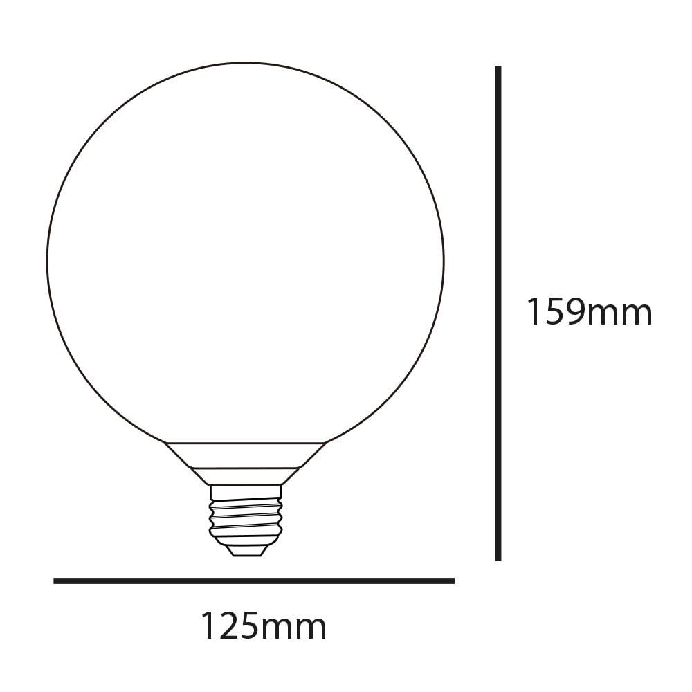 Tecnolite - Foco Globo G120 LED 4.5 W, Luz Ámbar, Base E27, No atenuable