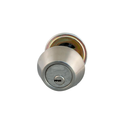 Phillips Combo Cerrojo/Manija Fresno Alta Seguridad Para Entrada LLave-Llave Plata