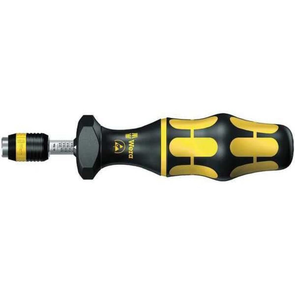 Wera Kraftform ESD 7445 Hexagon Torque Screwdriver, 1/4" Head, 136 Pieces - 2.5-11.5" - lbs Variable Torque Adjustment Range