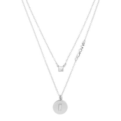DKNY Collar Y Aretes Plateado Circular H25 | Mediano, Box Set, Gancho Francés, Joyería Mujer