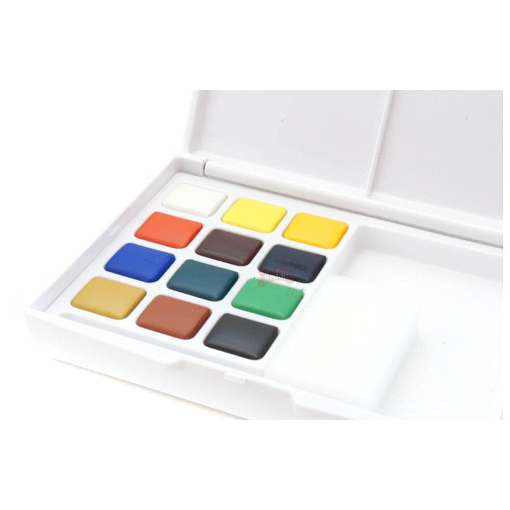 Set de acuarelas SAKURA Koi con 12 colores intensos en estuche portátil para artistas y estudiantes.