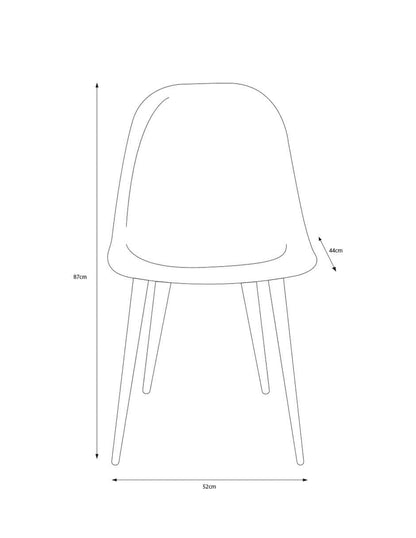 Alterego - Silla Paxton, Tela Terciopelo, Color Mostaza y Negro
