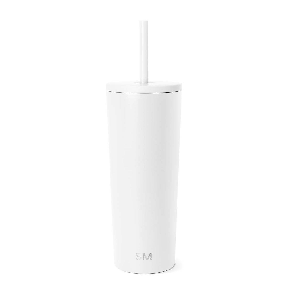 Simple Modern Classic Vaso Térmico con Popote y Tapa Abatible - 710 ml - -Winter White