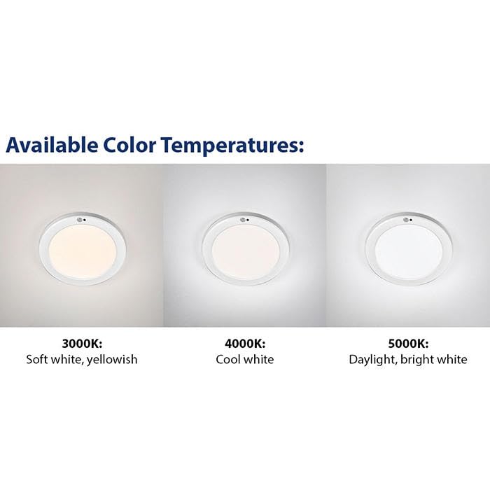 Leviton 09866-B0W Luminaria LED downlight con sensor de movimiento.