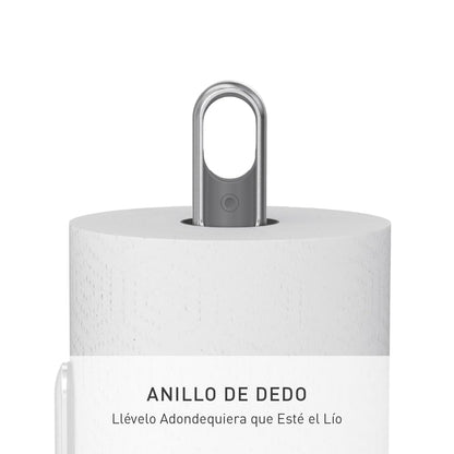 simplehuman Porta Toallas de Papel con Aspersor, Acero Inoxidable Cepillado | Dispensador Todo en Uno de Toallas de Papel y Limpiador, Bomba Rellenable de 6 oz, Corte con Una Sola Mano y Base con Peso