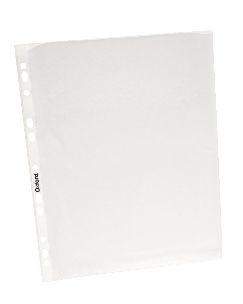 Oxford 64000 Protector de Hojas Antirreflejante 11 Perforaciones, Tamaño Carta, Caja de 100