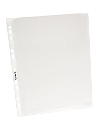 Oxford 64000 Protector de Hojas Antirreflejante 11 Perforaciones, Tamaño Carta, Caja de 100