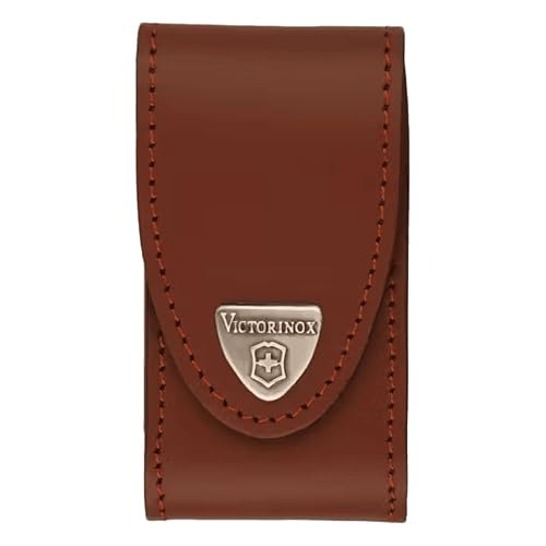 Victorinox Funda de Piel, 95 mm, Café