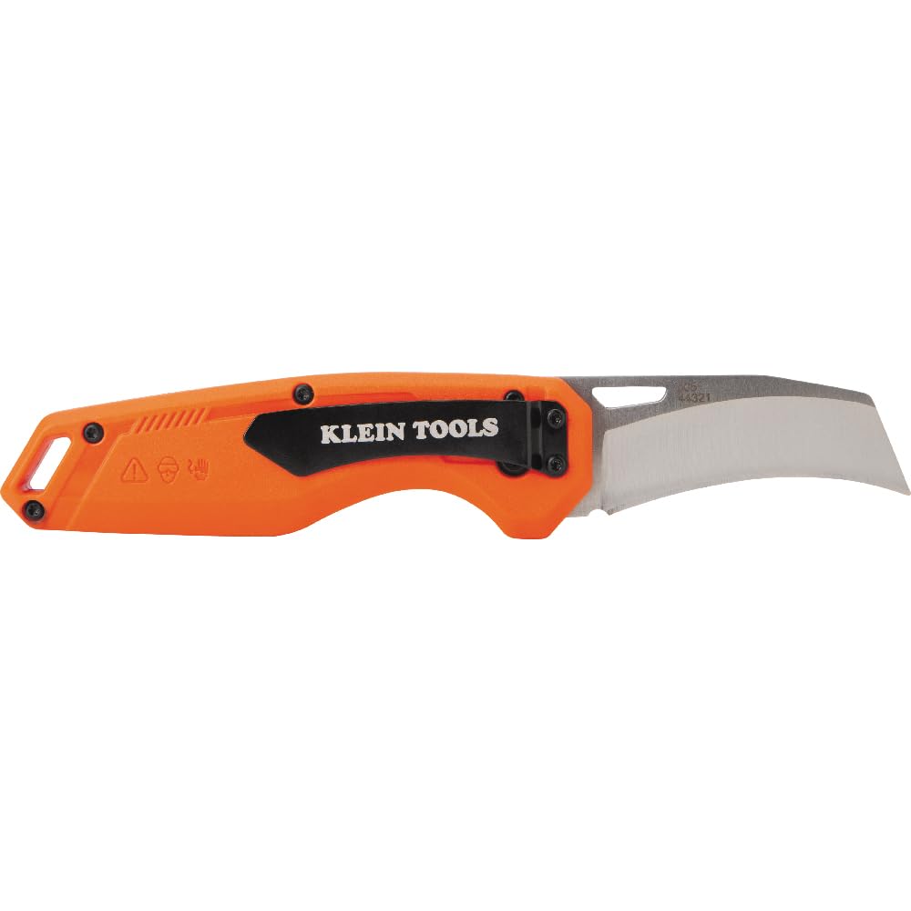KLEIN TOOLS 44321 | Navaja Plegable Automática | Punta Hawkbill | Hoja 18cm | Lleva una navaja automática plegable de 18 cm con punta Hawkbill, práctica para tener a la mano durante el trabajo diario.