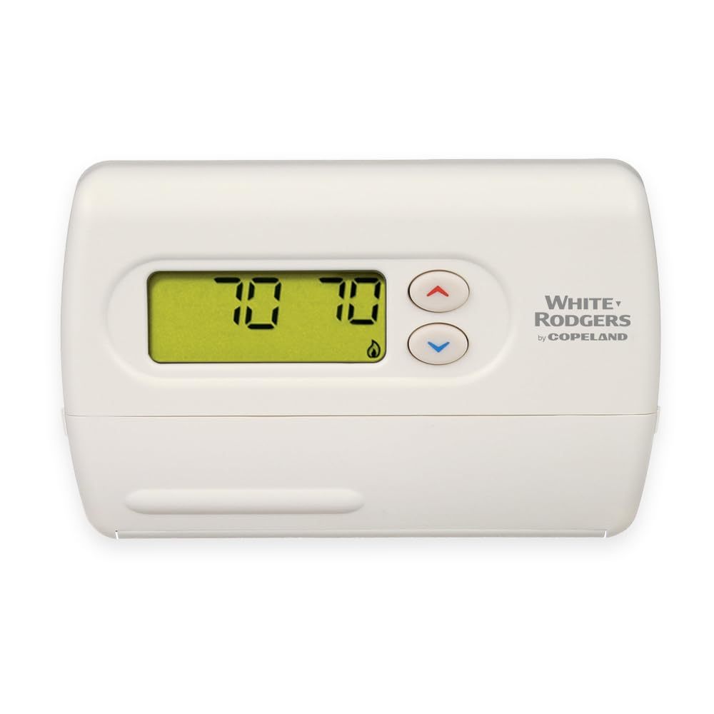 Emerson 1F86-344 - Termostato no programable para sistemas de una sola etapa, color blanco