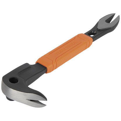 Klein Tools 66091 - Extractor de uñas con hoyuelos integrado, barra de palanca de patas de acero al carbono de alta resistencia, 8 pulgadas