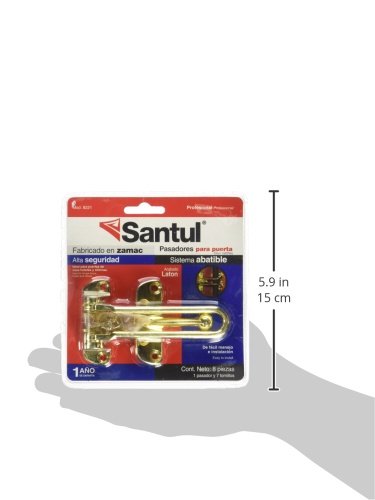Santul 8221 Pasador para Puerta, Abatible Latón