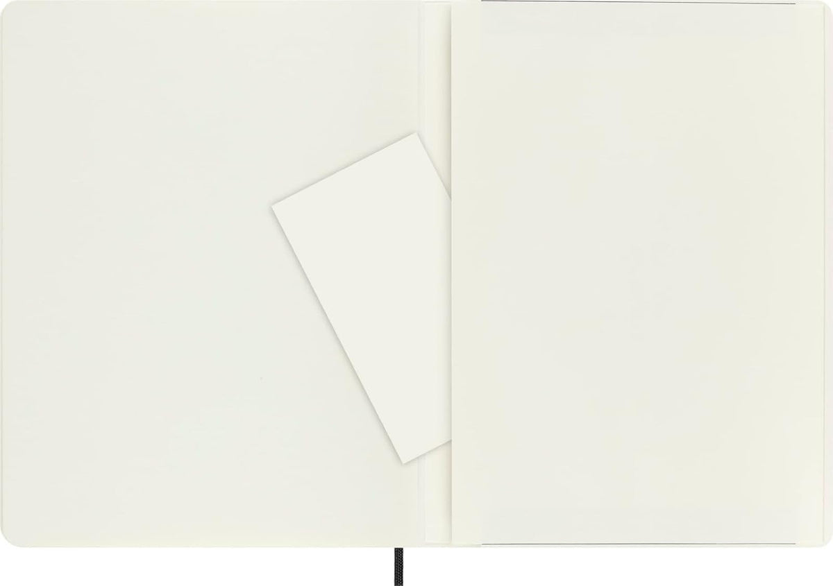 Moleskine - Cuaderno clásico, cubierta suave, XL (7.5 x 9.5 pulgadas), liso/blanco