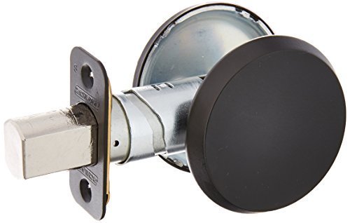 Schlage B81 – una sola cara, cerradura residencial con pestillo giratorio y placa exterior, negro mate