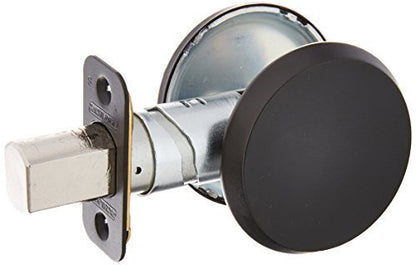 Schlage B81 – una sola cara, cerradura residencial con pestillo giratorio y placa exterior, negro mate