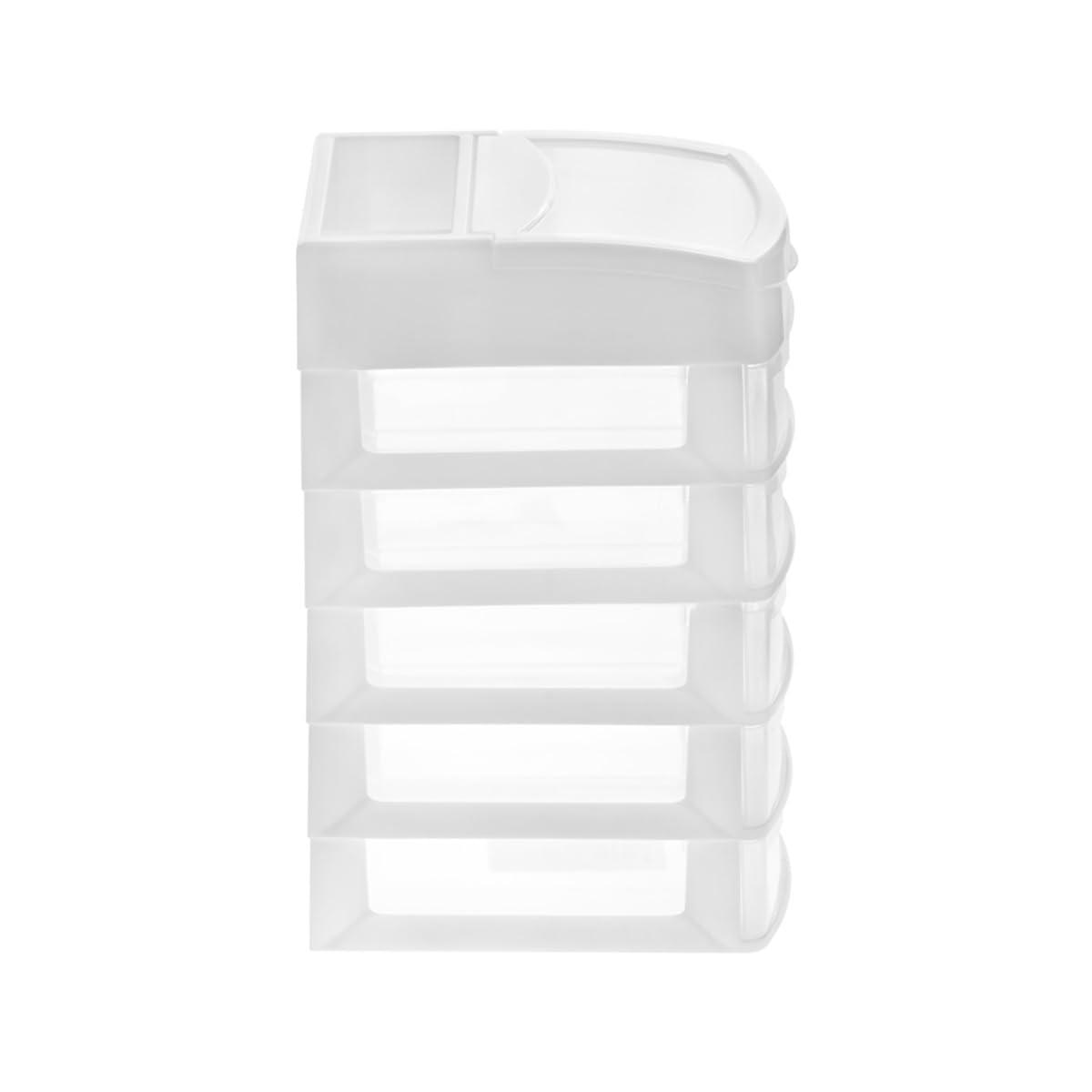 Italhome Cajonera De Plástico, Mini Organizador De Escritorio Multiusos Con 5 Cajones Transparentes Sesia