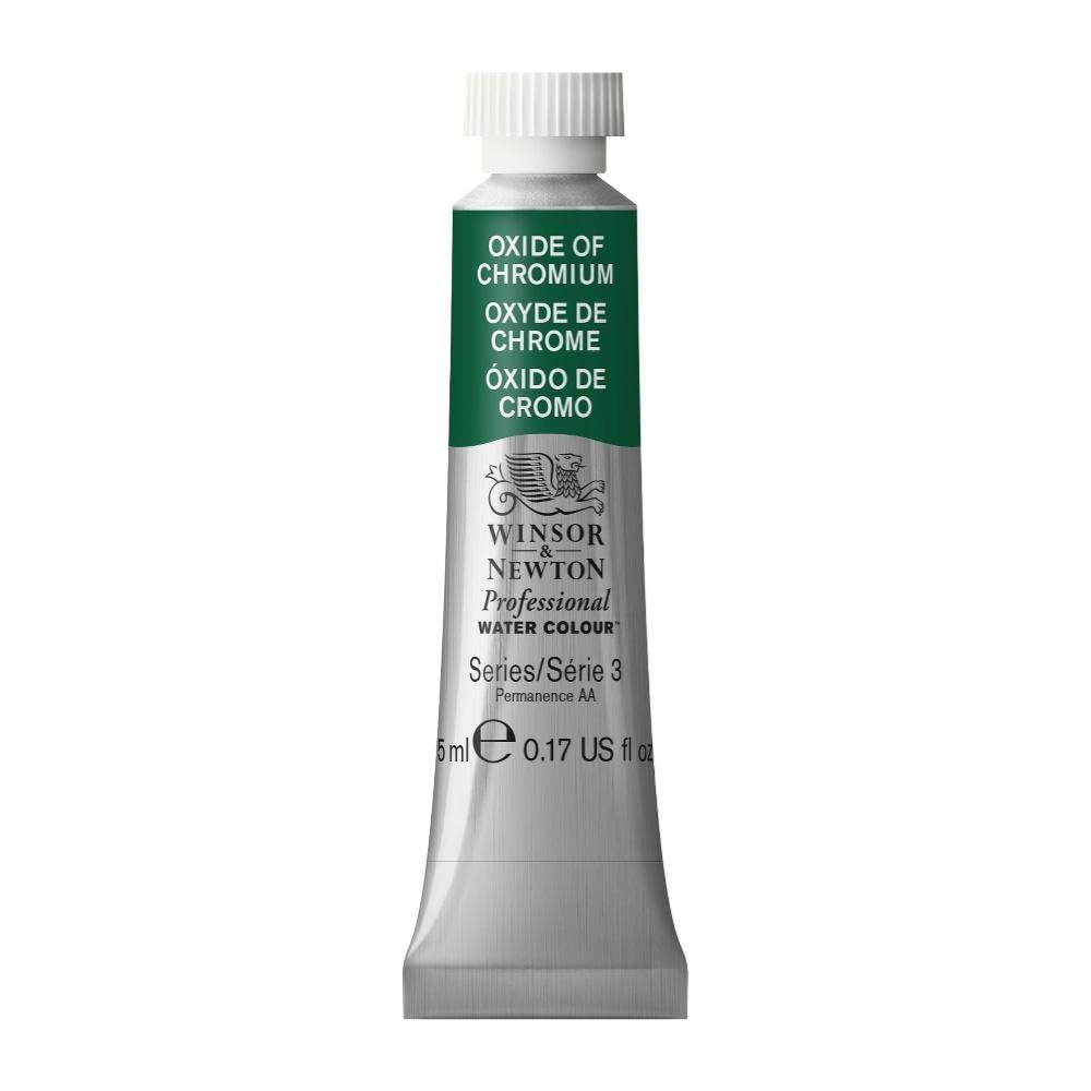Winsor & Newton Acuarela Professional en Tubo 5 ml, Varios Colores - Tubo de 1.7 onzas - 5 ml - Verde (Oxide of Chromium - 459)