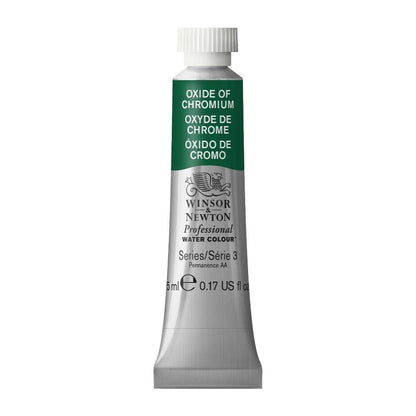 Winsor & Newton Acuarela Professional en Tubo 5 ml, Varios Colores - Tubo de 1.7 onzas - 5 ml - Verde (Oxide of Chromium - 459)