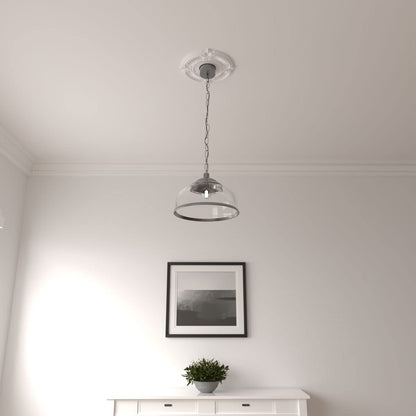 ekena millwork 11 3/4-inch od X 4-Inch ID x 1/2-inch Attica techo medallón, Entero, Blanco