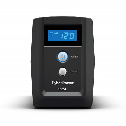 No Break Cyberpower Cyberenergy, sistema de alimentación ininterrumpida (UPS) 900 VA, 8h, LCD, 540W, 6CON, entrada 82-148v, 6 salidas AC Línea interactiva, color negro