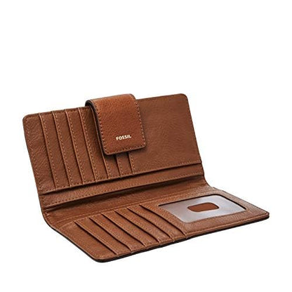 Fossil - Bolso de mano para mujer con marco clásico de piel